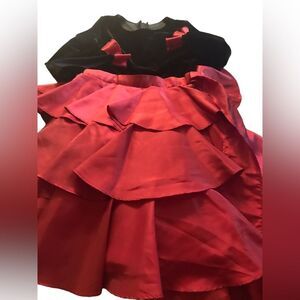 Dimples size 10 Christmas dress like new worn once for a picture black/red